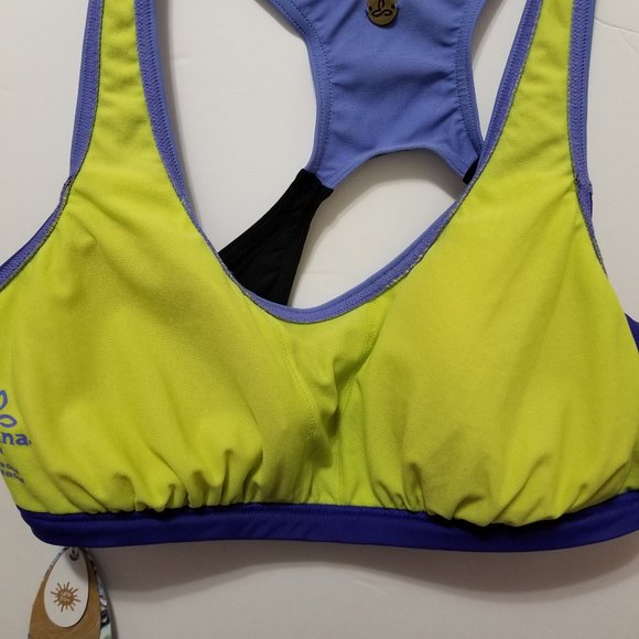 Prana bikini top Medium Isma colorblock racerback keyhole sport inspired swim - Picture 12 of 16